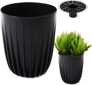 KONZEPT Blumentopf Hoher Blumentopf, Pflanzkübel Groß für Außen, Balkon, Übertopf mit Drainagesystem
