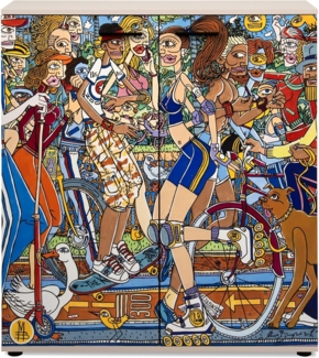 Finori Move 02A Kommode / Schuhschrank, samt | Maße: B x H x T ca. 100 x 110 x 34 cm