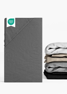 Sämann Spannbettlaken 100x100 cm Jersey anthrazit