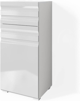 Vicco 'Freddy' Midischrank, Spanplatte, Hochglanz, 36,4 x 79 x 31 cm, Weiß