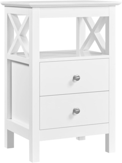 Yaheetech Nachttisch Nachtschrank mit 2 Schubladen Moderne Nachtkommode Boxspringbett Beistelltisch Ablagetisch für Schlafzimmer Wohnzimmer, 40 x 30 x 60 cm