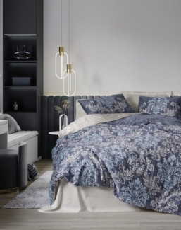 Satin-Doppelbettbezug-Set (DE), 'Owen', Beige