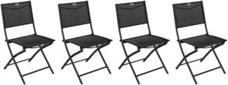 Hespéride - 4er-Set klappbare Gartenstühle Modula in Anthrazit- und Graphitgrau - Anthrazit/Graphit