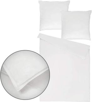 Traumschlaf Uni Single Jersey Bettwäsche Eschle|200x200 cm + 2x 80x80 cm| whiteTraumschlaf Uni Single Jersey Bettwäsche Eschle
