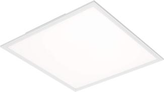 Briloner Leuchten Deckenleuchte-Panel, LED, Wohnzimmer-Lampe, Deckenlampe, Deckenstrahler, 38W, quadratisch, weiß, 59. 5 cm, 59. 5x59. 5 cm