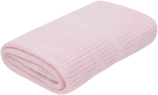 BABYTOWN Neugeborenes Babys weich 100% Baumwolle Zellen Decke für schlafen Gitterbett, Babywagen - Rosa