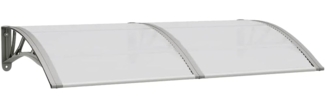 vidaXL Türvordach Grau 150x75 cm Polycarbonat 153579