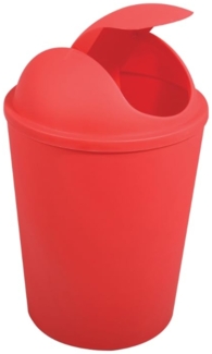 MSV Kosmetikeimer Abfalleimer Schwingdeckeleimer 5,5 Liter Kunststoff Rot