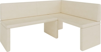 Eckbank Akiko Corner Bench - Eckbankgruppe für Ihrem Esszimmer, Küche modern, Sitzecke, Essecke. Perfekt für Küche, Büro und Rezeption. Solide und Starke Verarbeitung. (Soft 18, 196x142 cm rechts)