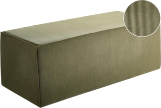 Pouf Cord dunkelgrün VINITA