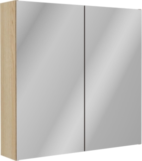 FACKELMANN COMPACT LINE Spiegelschrank 70 cm breit, Braun hell