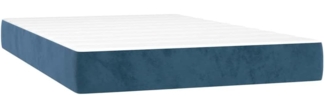 vidaXL Taschenfederkernmatratze Dunkelblau 120x220x20 cm Samt 4016616