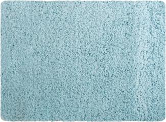 MSV Badteppich Badematte Badvorleger Duschvorleger Mikrofaser Hochflor flauschig 40x60 cm – Hellblau