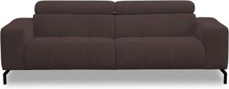 DOMO. Collection Cunelli Ecksofa, Sofa mit Rückenfunktion, Garnitur mit Relaxfunktion, braun, 238 x 104 x 79 cm