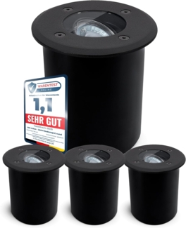 SSC-LUXon LED Gartenstrahler JUAVI Bodeneinbauleuchte IP67 schwarz rund für 1x GU10