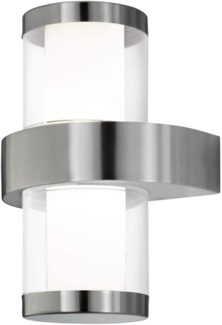 Eglo 94799 Aussenleuchte-LED Wandleuchte 2-flammig EDELSTAHL/KLAR/WS BAVERLY 1
