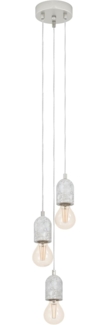 Eglo 95523 Hängeleuchte Silvares in grau Beton grau 3X40W H:150 Ø 25cm