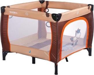 Caretero Foldable playpen Quadra Brown