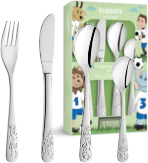 Kuppels Fußballfreunde Kinderbesteck Set 4-teilig hochglanzpoliert