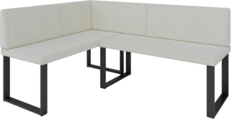 Eckbank Akiko Metal - Eckbankgruppe für Ihrem Esszimmer, Küche modern, Sitzecke, Essecke. Perfekt für Küche, Büro und Rezeption. Solide und Starke Verarbeitung. (INARI 22, 142x196 cm Links)