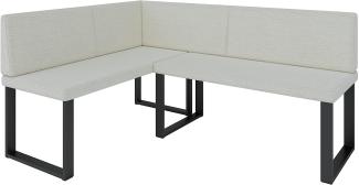 Eckbank Akiko Metal - Eckbankgruppe für Ihrem Esszimmer, Küche modern, Sitzecke, Essecke. Perfekt für Küche, Büro und Rezeption. Solide und Starke Verarbeitung. (INARI 22, 142x196 cm Links)