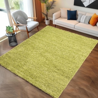 Carpettex Hochflor-Teppich Unicolor - Einfarbig, Läufer, Höhe: 30 mm, Einfarbig Shaggy Teppich Wohnzimmer Langflor versch. farben und größen