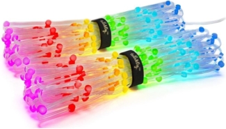 Twinkly Dots - Flexible LED-Lichterkette mit 400 RGB-LEDs - Weihnachtsbeleuchtung für Drinnen und Draußen - App-gesteuerte Weihnachtsdeko, klarer Draht, 20m