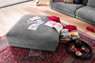 KAWOLA Hocker MADELINE, Big Hocker Polsterhocker Cord verschiedene Farben