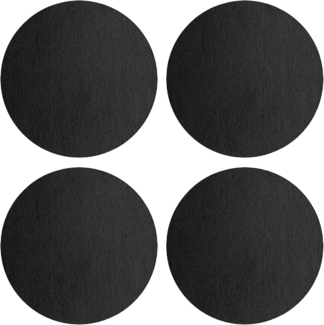 ASA Tabletops Tisch-Set 38 cm rund schwarz Lederoptik