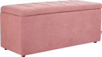 Aufbewahrungshocker OREM Stoff Rosa
