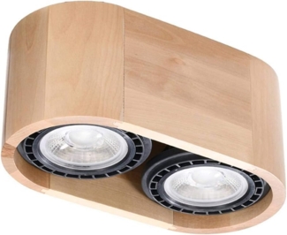 Deckenleuchte, Holz, naturfarben, L 25 cm