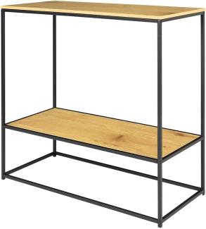 Selsey Seaford - Konsolentisch/Flurtisch mit Ablage - Industrial-Style - Eiche/Schwarz, 80 x 80 x 36 cm