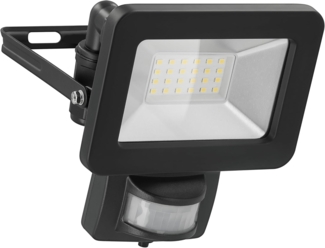 goobay 53879 LED Strahler Bewegungsmelder Außen 20W / PIR Sensor Außenstrahler IP44 / Neutralweißes Licht 1700 lm/LED Scheinwerfer Fluter Wandmontage/Gartenstrahler/Schwarz