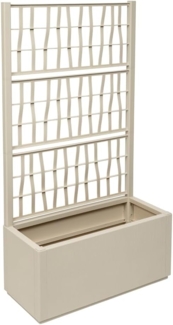 XL SPALIER "Ethica" in Struktur Optik breite Version, Farbe: Beige, Maße: 80x36x140 cm