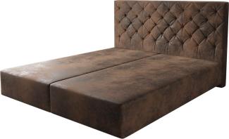 Boxspringgestell Dream-Great Mikrofaser Braun 180x200 cm