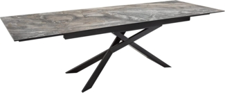 invicta INTERIOR Ausziehbarer Esstisch Euphoria 180-220-260cm Taupe Keramik in Marmor-Optik Konferenztisch