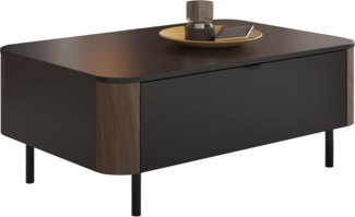 Couchtisch Timzemt 05 (Farbe: Nuss / Schwarz)