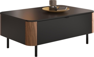 Couchtisch Timzemt 05 (Farbe: Nuss / Schwarz)