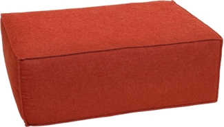 Ottomane/Zubehör für Sofa HWC-O54, Hocker Fußablage Recamiere Chaiselongue, Stoff/Textil 300g/m² 38x75x97cm ~ terrakotta
