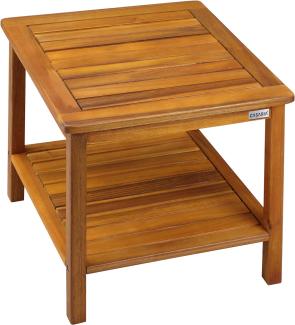 Casaria Beistelltisch Washington (1-St), Holz FSC®-zertifiziert 2 Ablagen 45cm Balkon Wohnzimmer Tisch Akazie