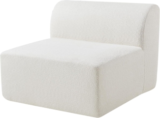 Sofa-Modul Hurvas Mittelelement Bouclé Cremeweiß [en. casa]