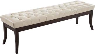 Sitzbank Ramses Kunstleder antik-dunkel 150, creme