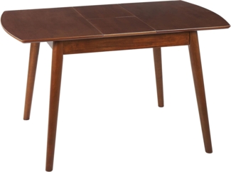 Ausziehbarer Esstisch TOMS 100 130 cm 80 cm Holzoptik Dunkler Holzfarbton