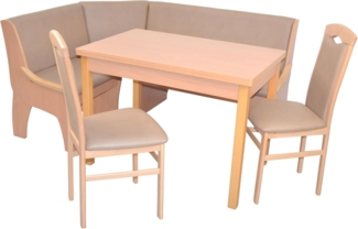 Moderne Eckbankgruppe "Köln" buche/cappuccino