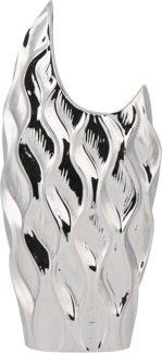 Dekovase HALUZA Steinzeug 35 cm Silber