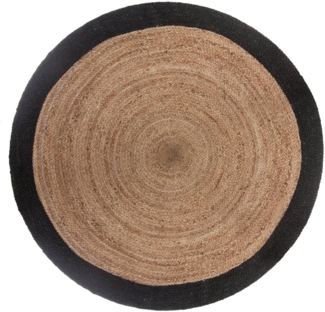 Teppich Atmosphera Schwarz Ø 120 cm Jute