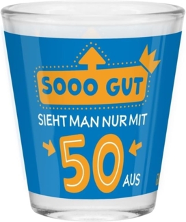 Schnapsglas Shot Stamper Lustiges Motiv Geschenk Sheepworld 50 Geburtstag 074537