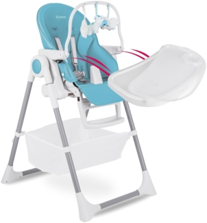 Suleno - Baby Hochstuhl mitwachsend, Kinderstuhl, Kinderhochstuhl, Babyliege, Baby High Chair, verstellbar, klappbar, 7 Höhen, abnehmbares Tablett, aufsteckbarer Teller, 0 - 6 Jahre
