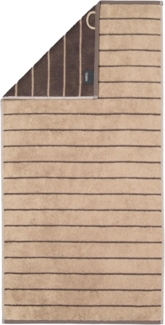 CAWÖ Gästetuch - C Balance, 30x50 cm, Walkfrottier, Baumwolle, Streifen Sand