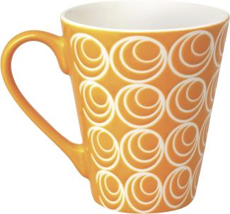 Excelsa Etnika Mug 275 ml, Porzellan, Orange, 10. 19 X 10. 19 X 10 cm